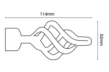 Universal Cage 28mm Metal Curtain Pole - Chrome