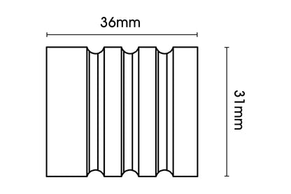 Universal Stud 28mm Metal Curtain Pole - Satin Steel