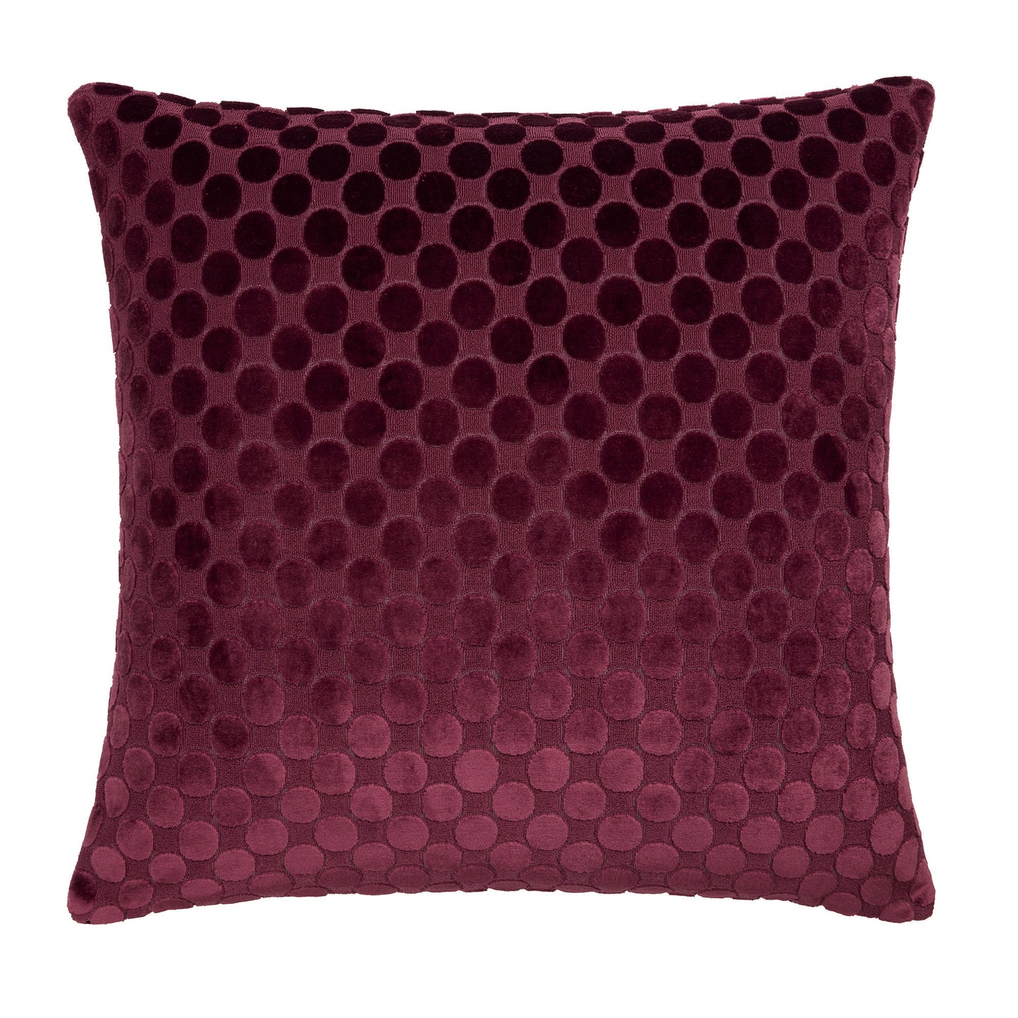 Soiree Velvet Spot Cushion - Burgundy