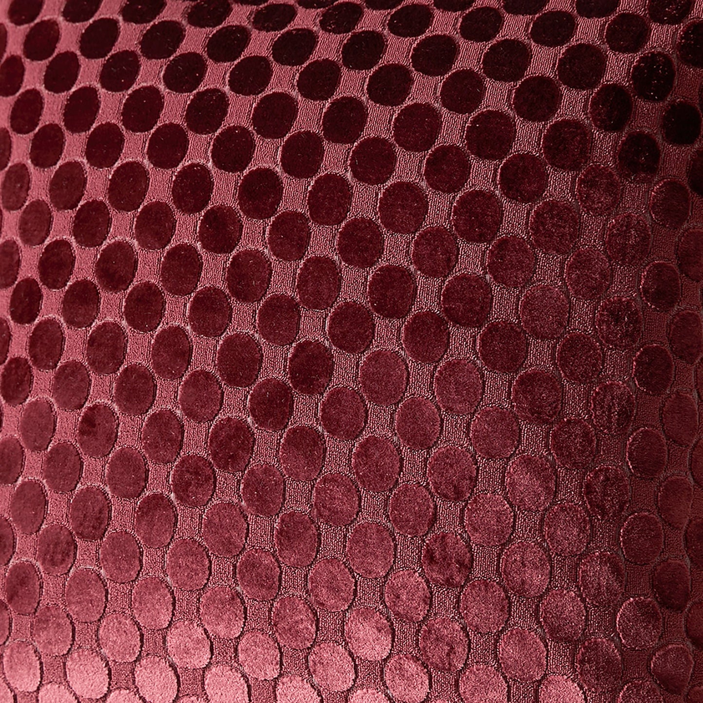Soiree Velvet Spot Cushion - Burgundy