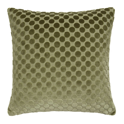 Soiree Velvet Spot Cushion - Green