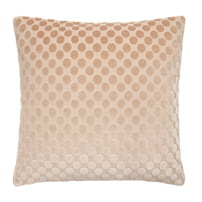 Soiree Velvet Spot Cushion - Natural
