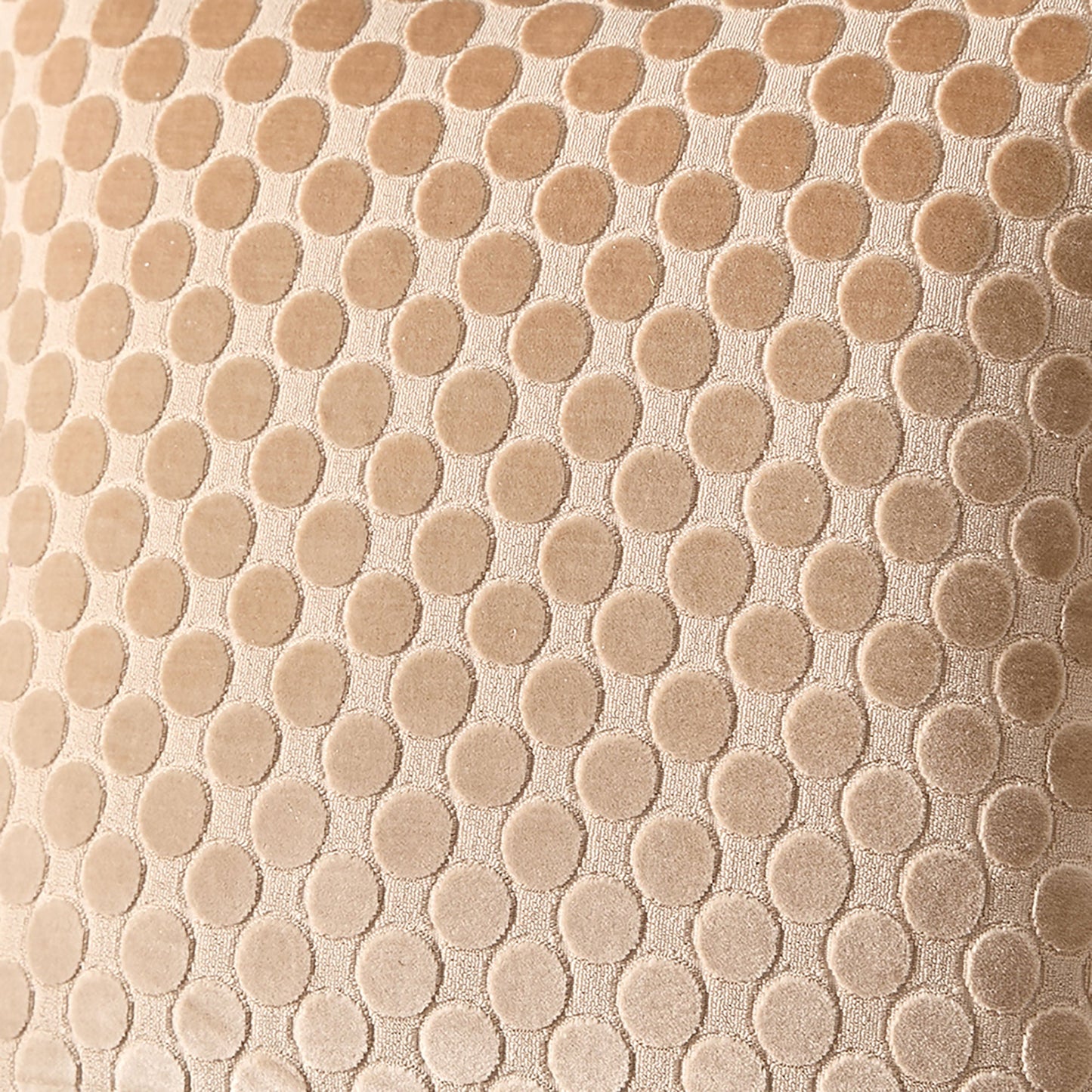 Soiree Velvet Spot Cushion - Natural