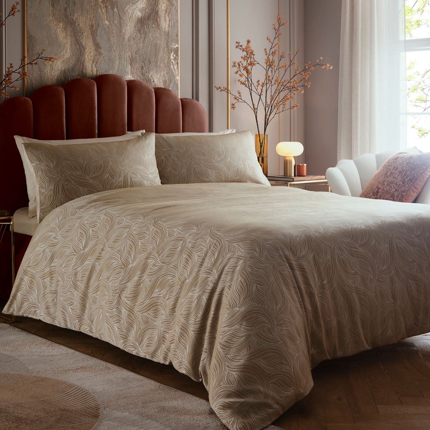 Venus Grace Duvet Cover Set in Natural - Duvet Cover Set - Laurence Llewelyn-Bowen