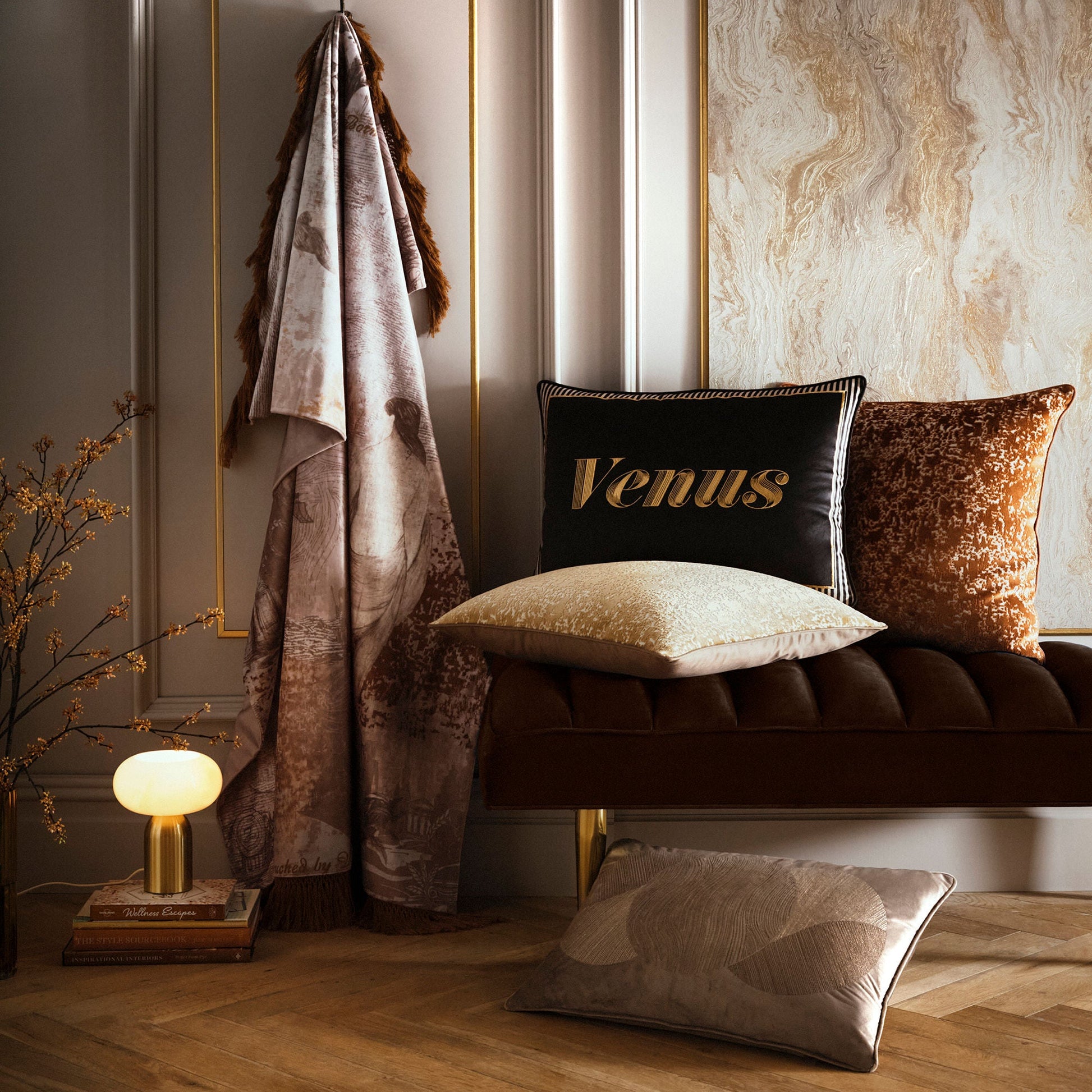 Venus Desire Cushion in Mink 40 x 60cm - Cushion - Laurence Llewelyn-Bowen