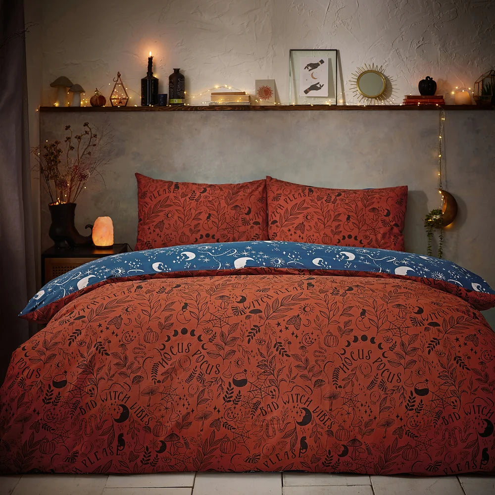 Furn Witchy Vibes Duvet Cover Set - Rust