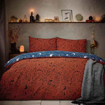 Furn Witchy Vibes Duvet Cover Set - Rust