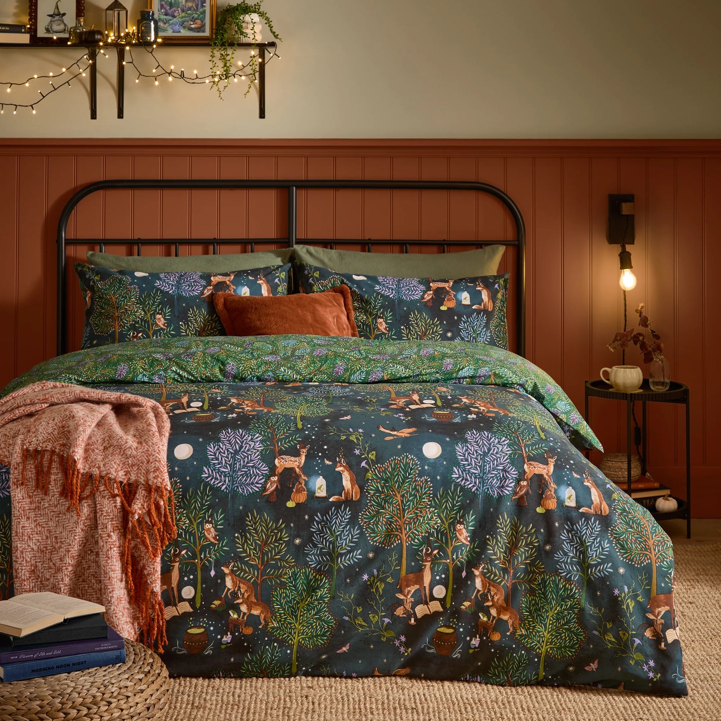 Furn Woodland Ritual Duvet Cover Set - Navy