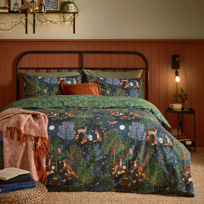 Furn Woodland Ritual Duvet Cover Set - Navy