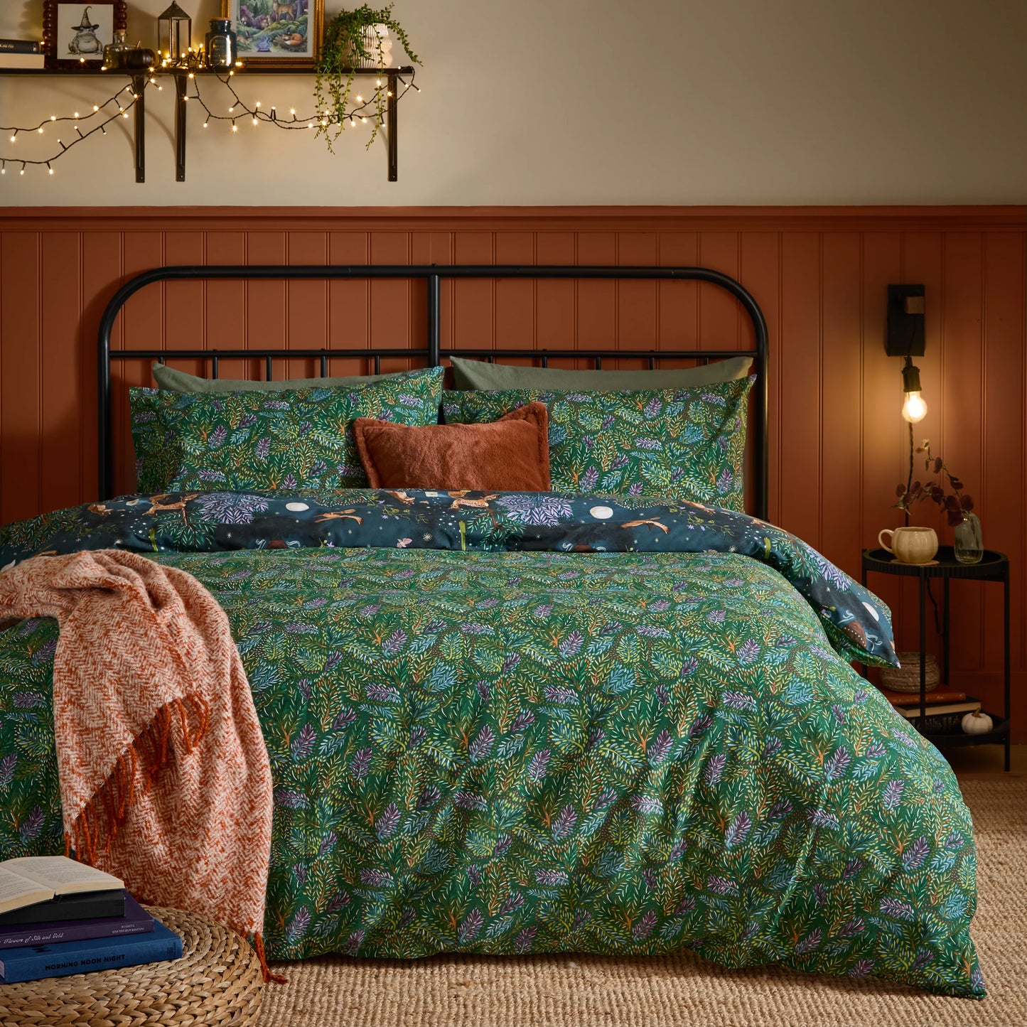 Furn Woodland Ritual Duvet Cover Set - Navy
