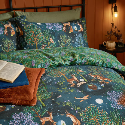 Furn Woodland Ritual Duvet Cover Set - Navy