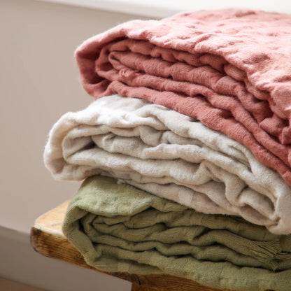 Wylder Walton Waffle Throw - Linen