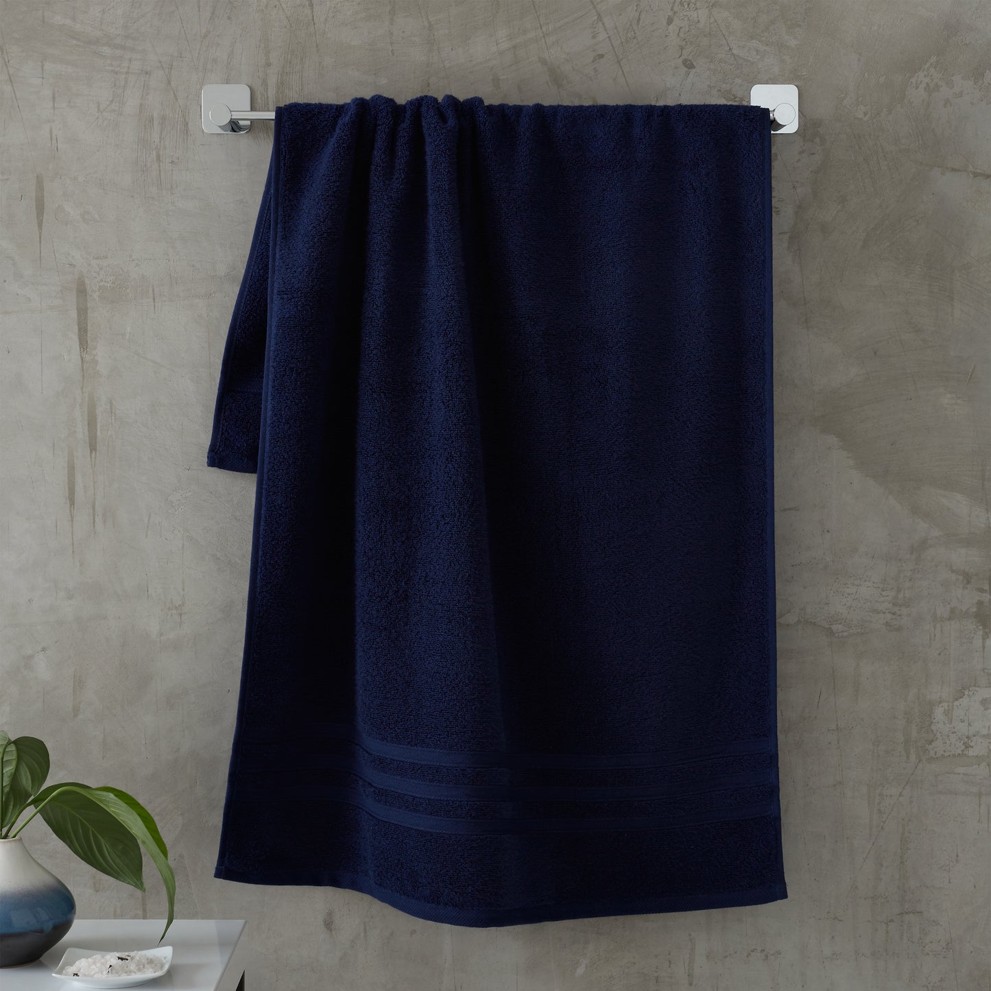 Catherine Lansfield Zero Twist Bath Towels - Navy