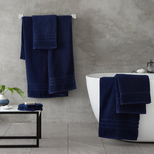 Catherine Lansfield Zero Twist Bath Towels - Navy