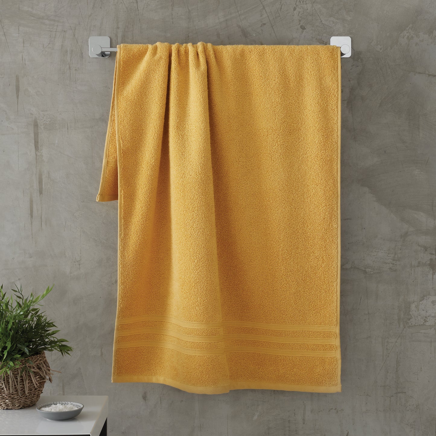 Catherine Lansfield Zero Twist Bath Towels - Ochre