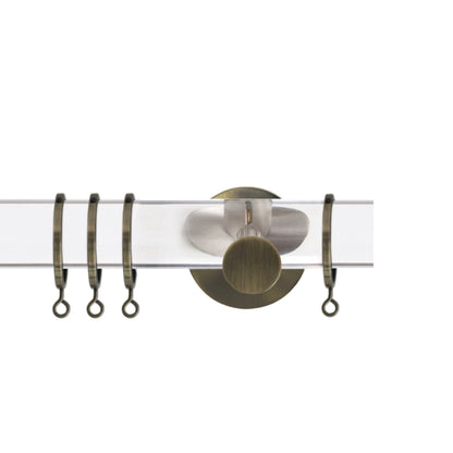 Jones Strand 35mm Metal Curtain Pole 11cm Bracket - Burnished Brass