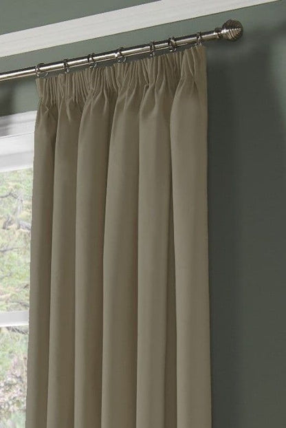 Alan Symonds 95% Blackout Pencil Pleat Curtains - Beige