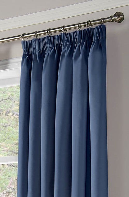 Alan Symonds 95% Blackout Pencil Pleat Curtains - Blue