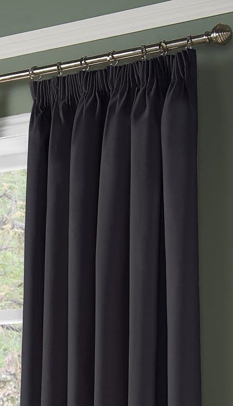 Alan Symonds 95% Blackout Pencil Pleat Curtains - Charcoal