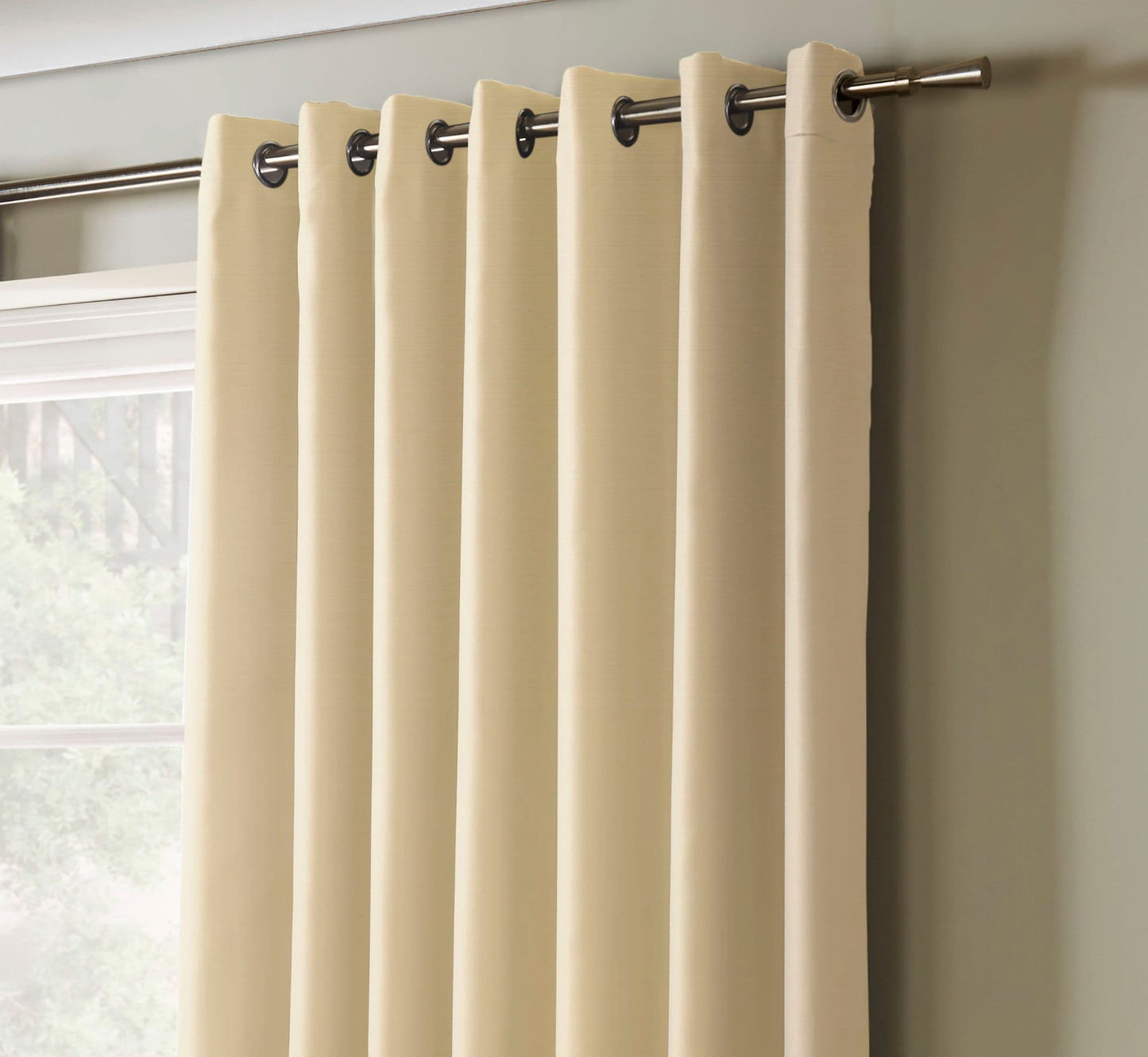 Alan Symonds 95% Blackout Eyelet Curtains - Cream