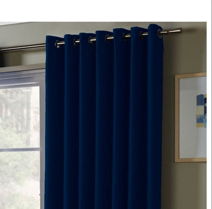 Alan Symonds 95% Blackout Eyelet Curtains - Navy