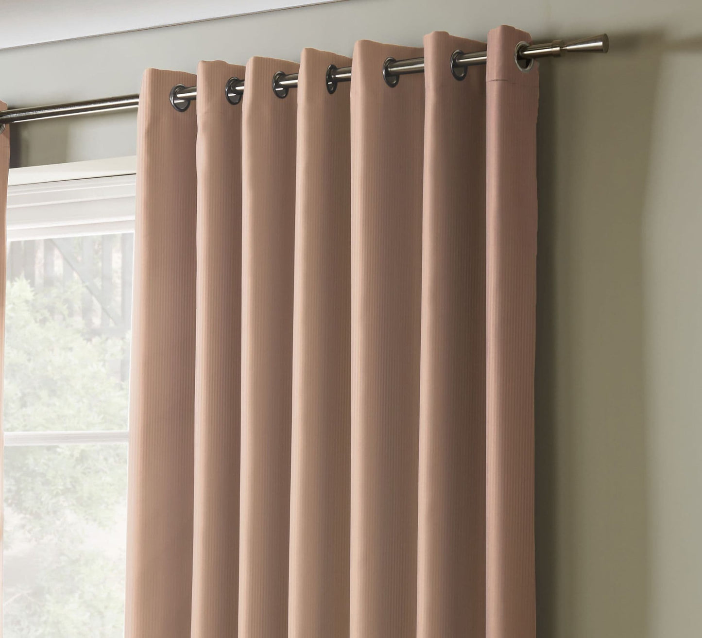 Alan Symonds 95% Blackout Eyelet Curtains - Pink