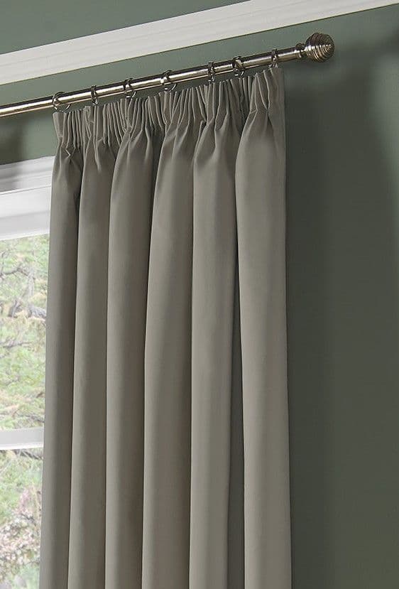 Alan Symonds 95% Blackout Pencil Pleat Curtains - Silver