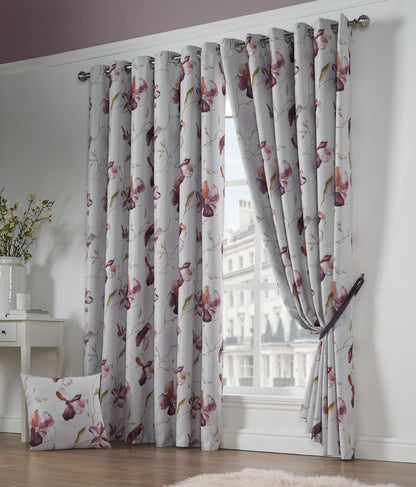 Alan Symonds Ascot Eyelet Curtains - Red