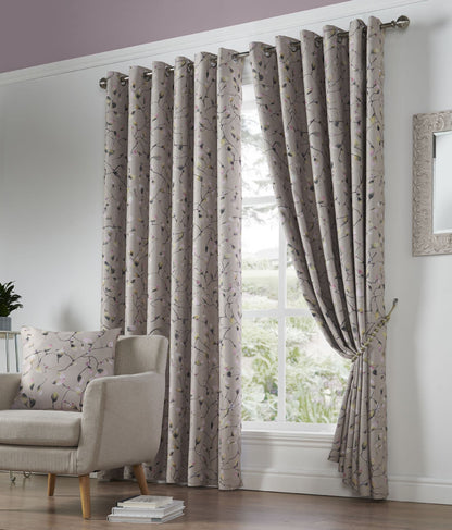 Alan Symonds Blossom Bud Eyelet Curtains - Pink