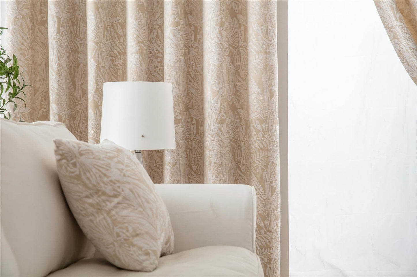 Alan Symonds Botanic Eyelet Curtains - Cream