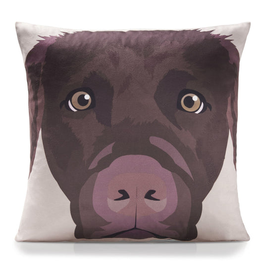 Alan Symonds Breeds Chocolate Labrador Filled Cushion