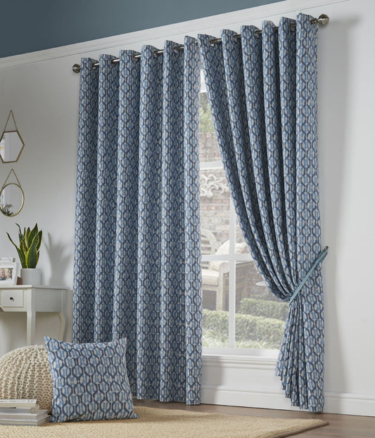 Alan Symonds Cambourne Eyelet Curtains - Blue