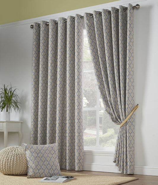 Alan Symonds Cambourne Eyelet Curtains - Ochre