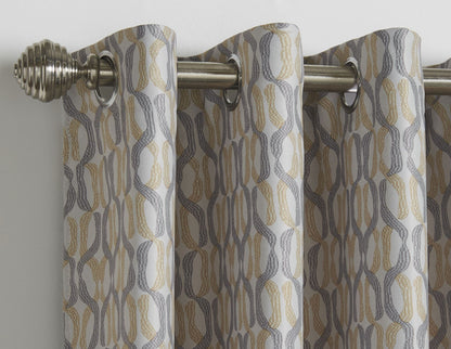 Alan Symonds Cambourne Eyelet Curtains - Ochre