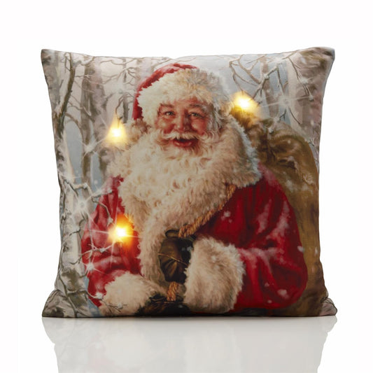 Alan Symonds Christmas LED Santa Filled Cushion