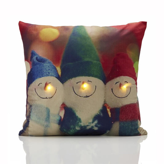 Alan Symonds Christmas LED Snowmen Filled Cushion