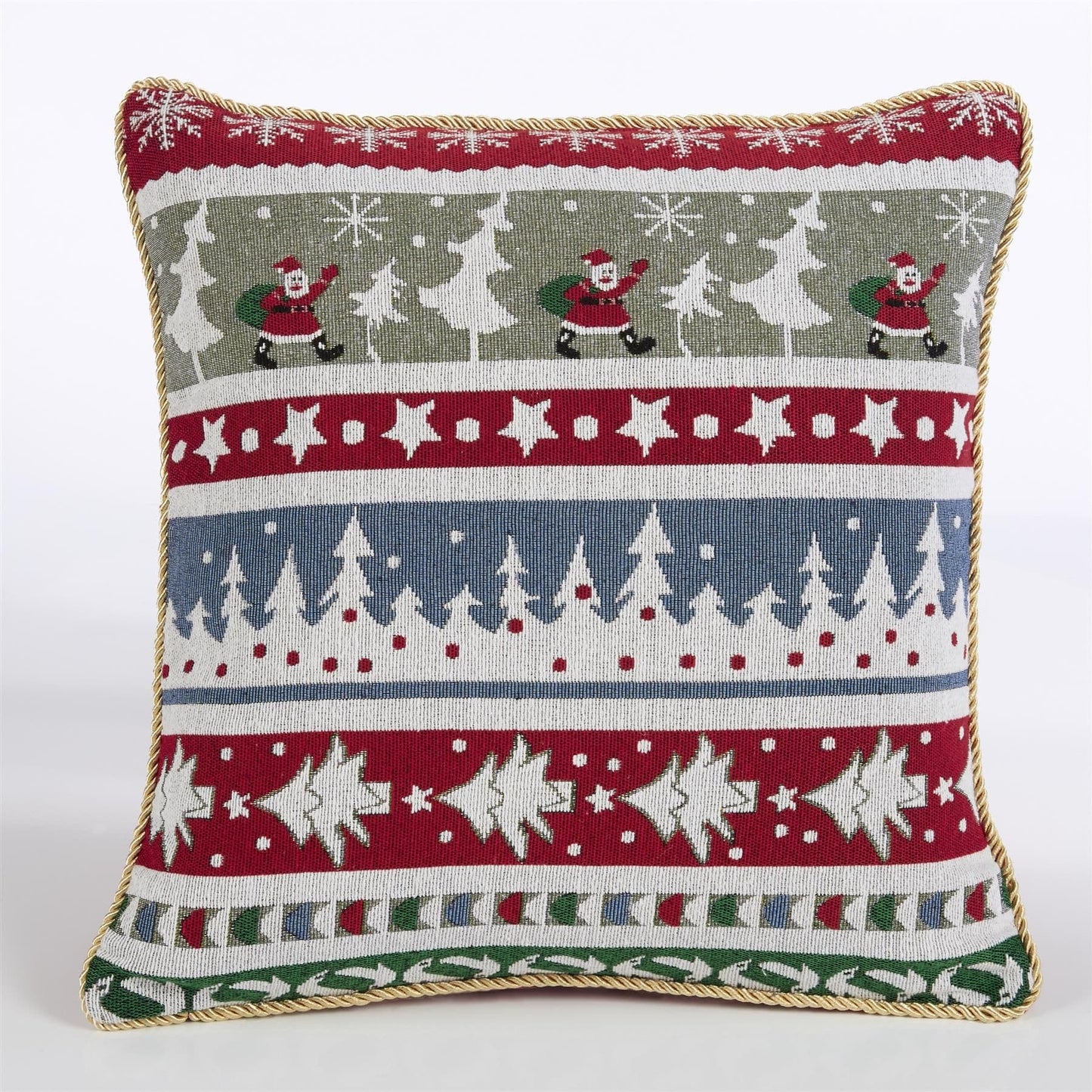 Alan Symonds Christmas Santa Stripe Filled Cushion