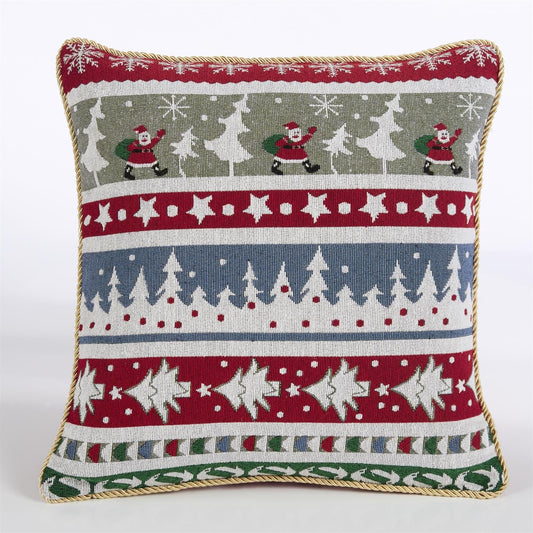 Alan Symonds Christmas Santa Stripe Filled Cushion