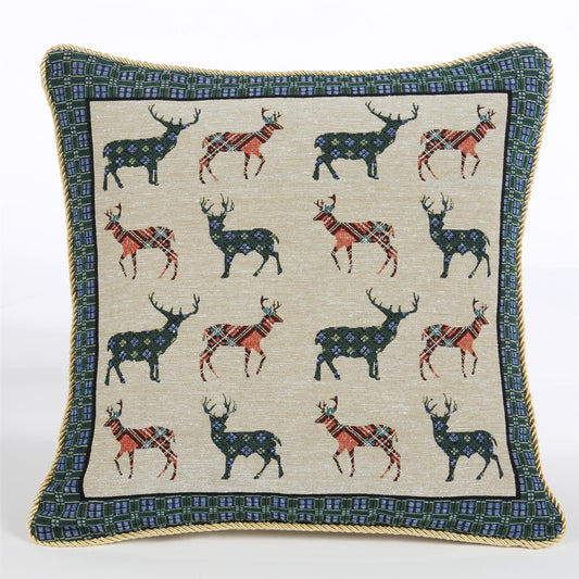 Alan Symonds Christmas Stag Filled Cushion