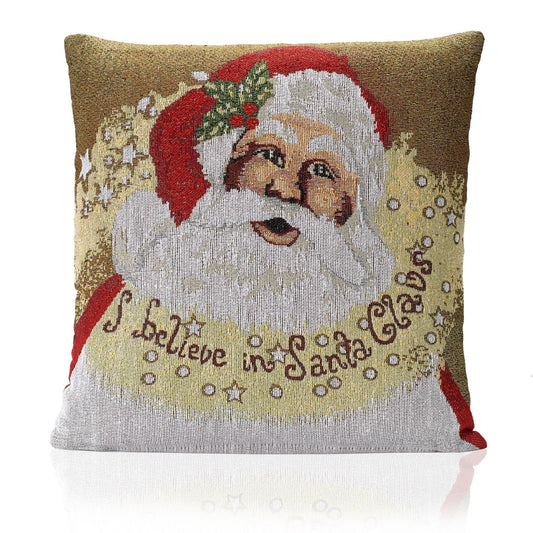 Alan Symonds Christmas Tapestry I Believe Filled Cushion