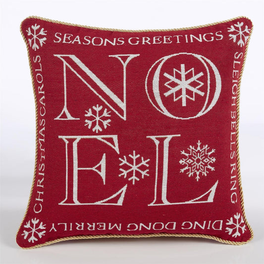 Alan Symonds Christmas Tapestry Noel Filled Cushion