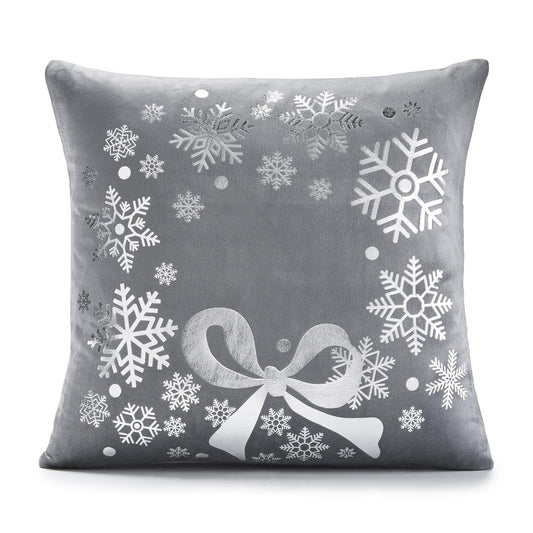 Alan Symonds Christmas Velvet Wreaths & Bows Filled Cushion