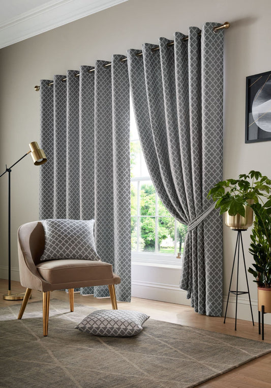 Alan Symonds Cotswold Eyelet Curtains - Latte