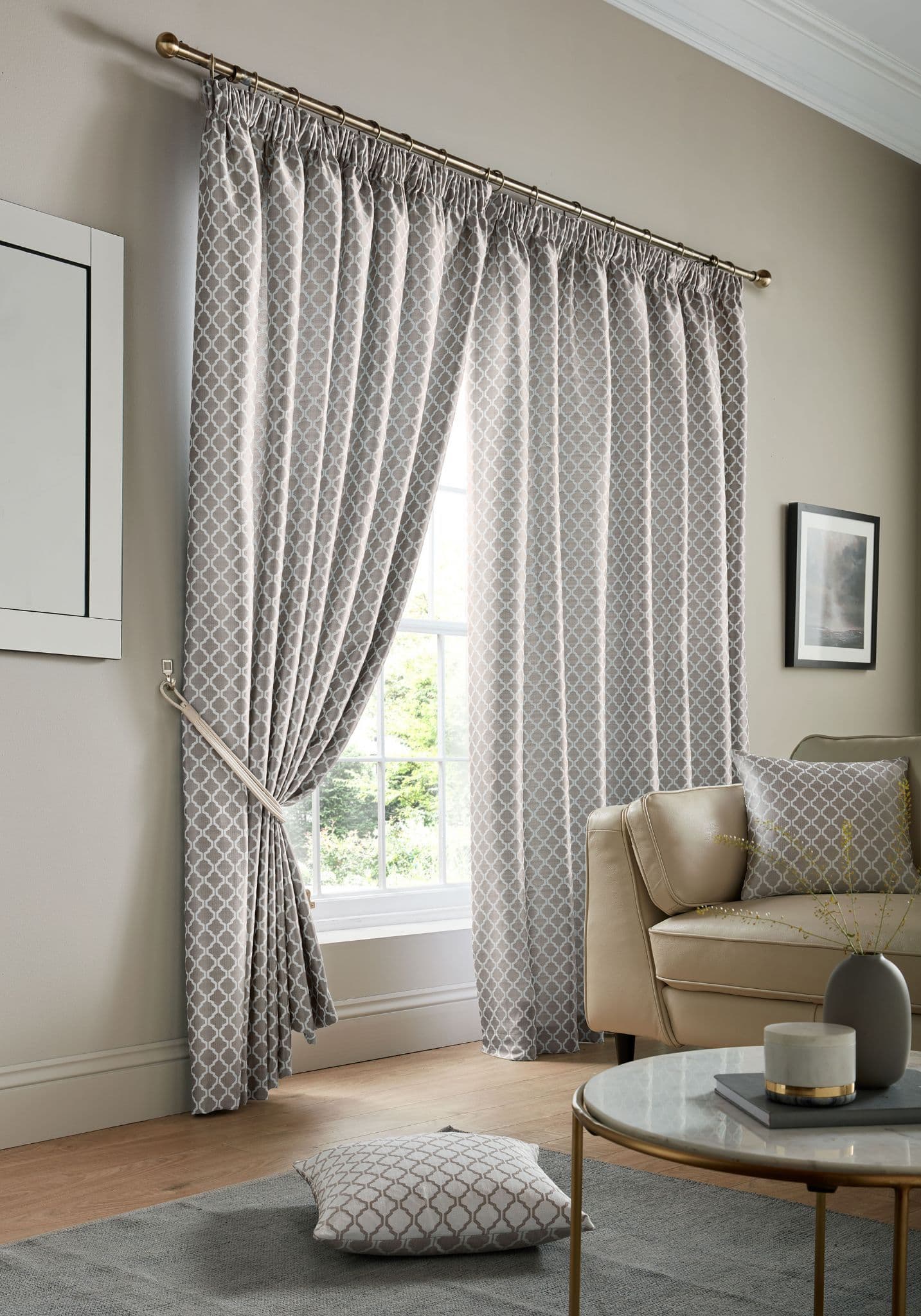 Alan Symonds Cotswold Pencil Pleat Curtains - Silver
