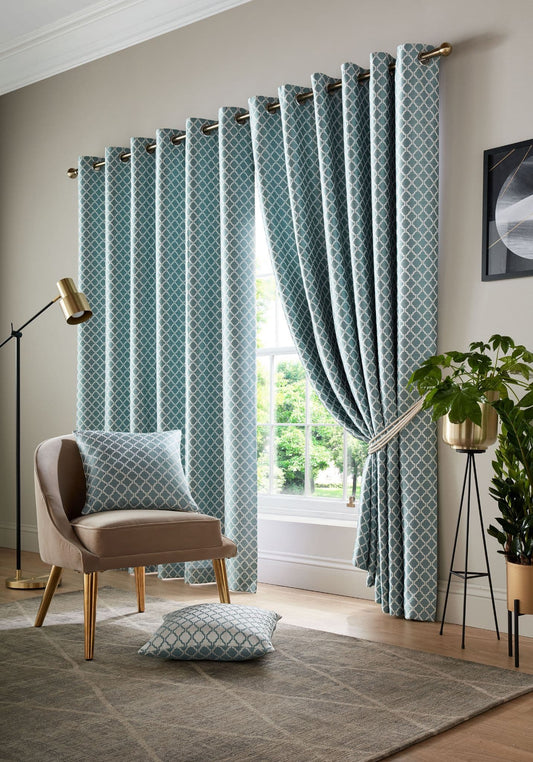 Alan Symonds Cotswold Eyelet Curtains - Teal