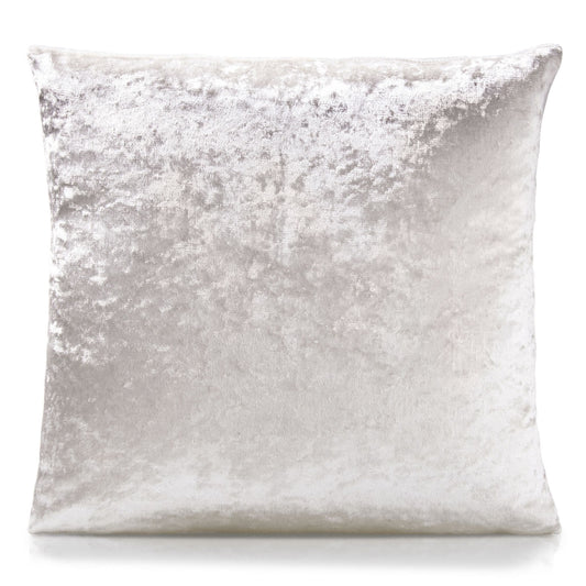 Alan Symonds Crushed Velvet Filled Cushion - Cream