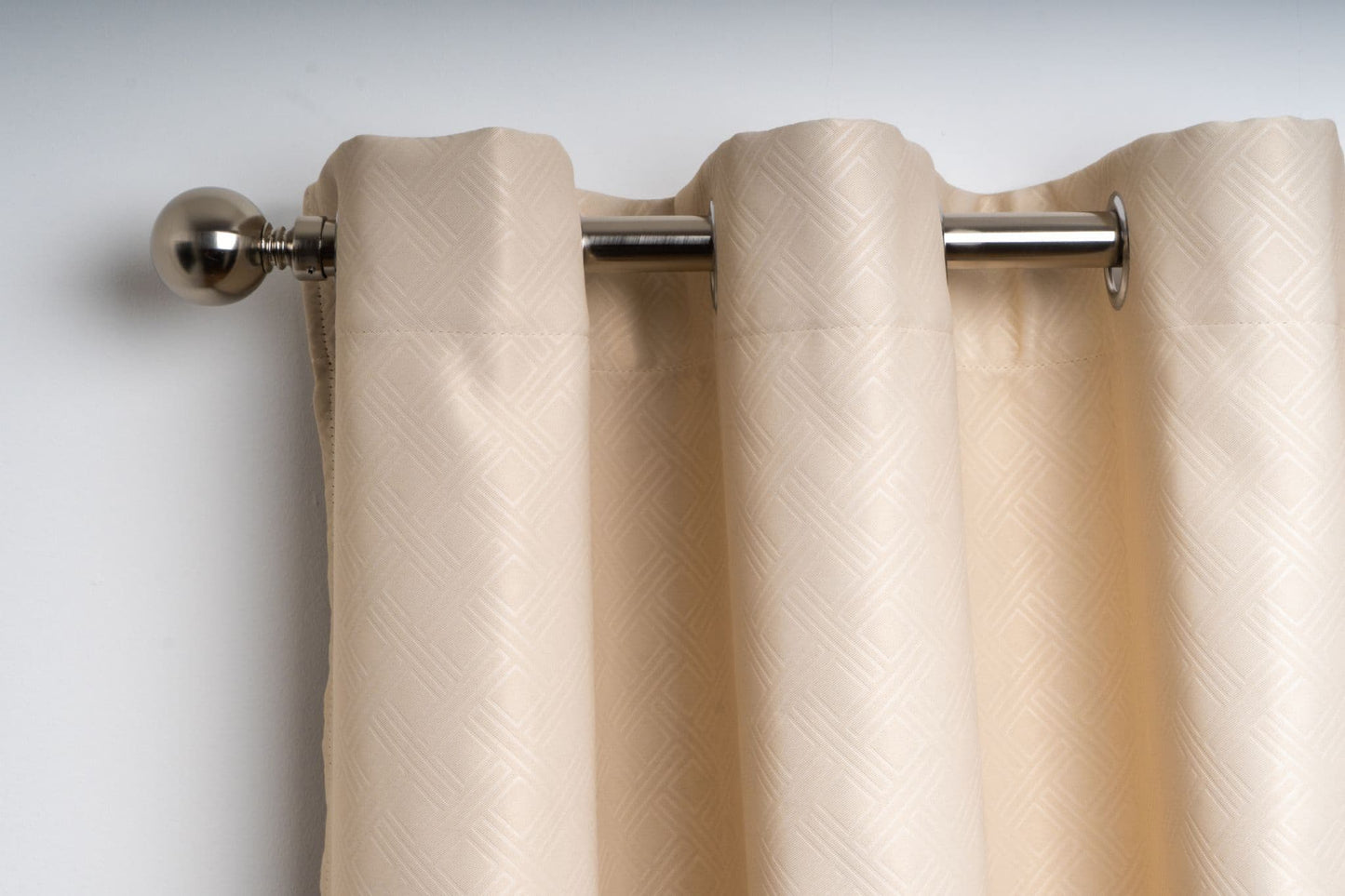 Alan Symonds Diamond Eyelet Curtains - Cream