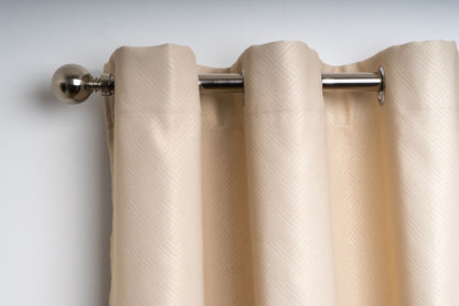 Alan Symonds Diamond Eyelet Curtains - Cream