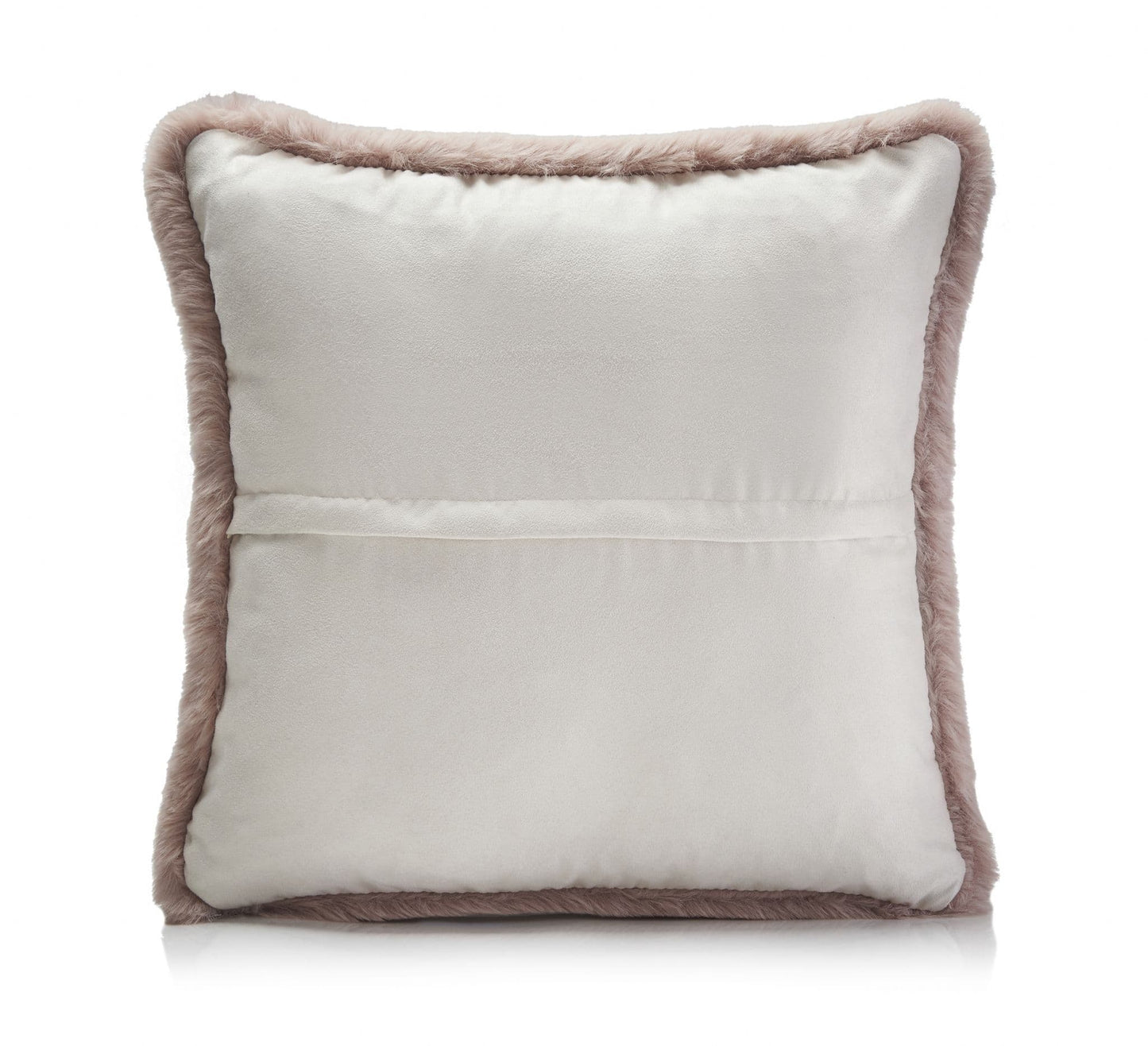 Alan Symonds Faux Rabbit Fur Filled Cushion - Blush