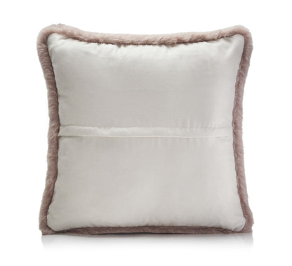 Alan Symonds Faux Rabbit Fur Filled Cushion - Blush